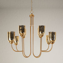 Euniecstasy 8-Light 38" Modern Brass Candlestick Chandelier
