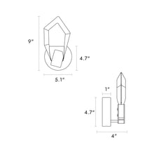 Marvinbell 1-Light Glam Brass LED Wall Sconce