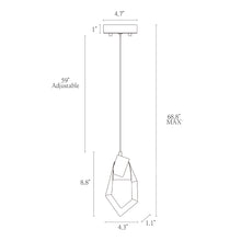 Marvinbell 1-light 4" Modern Brass Teardrop LED Pendant Light