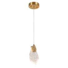 Marvinbell 1-light 4" Modern Brass Teardrop LED Pendant Light
