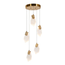 Marvinbell 5-Light 14.5" Modern Brass Cluster LED Chandeliers