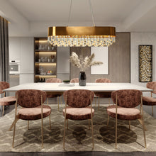 Icarium 10-Lights 37" Glam Gold Drum Crystal LED Island Light