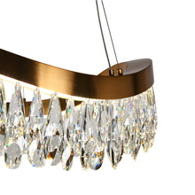 Broderick 1-Light 25" Glam Brass Empire LED Chandeliers