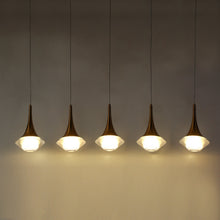 Rilistenica 5-Light Modern Brass Cluster LED Kitchen Island Light