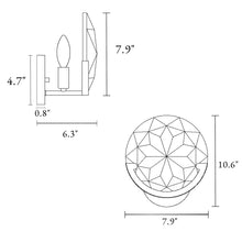 Aedrusson 1-Light Modern Brass Geometric Wall Sconce