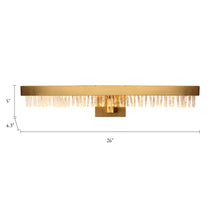 Nunauplius 1-Light 26" Modern Brass Rectangle LED Wall Sconce