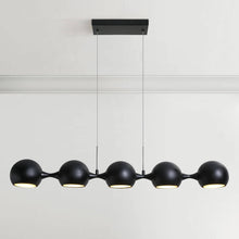 Hosodani 5-Light 41" Modern Black Linear LED Kitchen Island Light