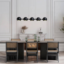 Hosodani 5-Light 41" Modern Black Linear LED Kitchen Island Light