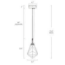 Matsuura 1-light 6" Modern Gold Crystal LED Pendant Light