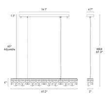 Twistarium 1-Light Modern Brass Linear LED Kitchen Island Light