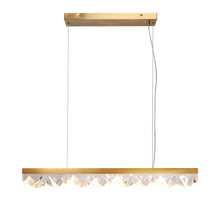 Twistarium 1-Light Modern Brass Linear LED Kitchen Island Light