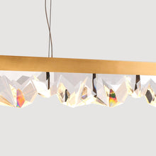 Twistarium 1-Light Modern Brass Linear LED Kitchen Island Light