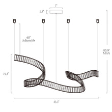 Secularism LED 1-Light 43" Glam Brass Kitchen Island Light