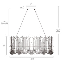 Hanabalter 28.5" Modern Resin Wave Sculptural Art LED Chandelier