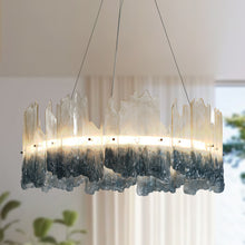 Hanabalter 28.5" Modern Resin Wave Sculptural Art LED Chandelier
