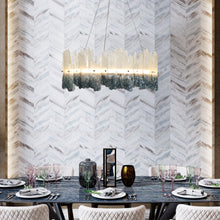 Hanabalter 28.5" Modern Resin Wave Sculptural Art LED Chandelier