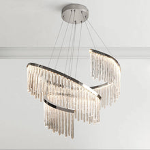 Uranutican 1-Light 31.5" Glam Tiered Nickel LED Chandelier