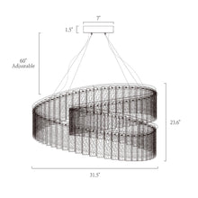 Erinjenks 1-Light 31.5" Modern Brass Empire LED Chandeliers