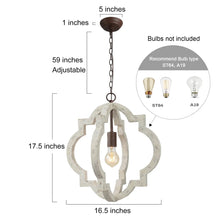 LNC Farmhouse White-washed Wood Chandeliers-Clearance 159.99