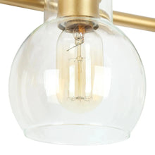 MIA MATTE GOLD CLEAR GLASS VANITY LIGHTS 