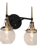 Lacquered Brass Vanity Lighting With Glass Globes 