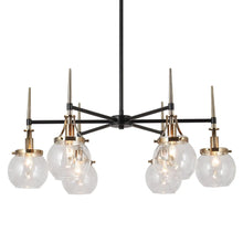 Lacquered Brass Hanging Light with Glass Globes 