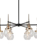 Lacquered Brass Hanging Light with Glass Globes 