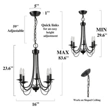 LNC Simple metal chandelier - 5 lights summer sale