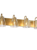 GRACE MATTE GOLD 4-LIGHT CLEAR GLASS VANITY LIGHT 219.99