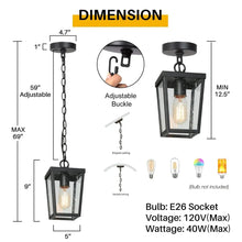 LNC Black Classic Outdoor Hanging Light-Clearance 69.99