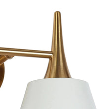 Matte White & Lacquered Brass Vanity Light 230.99
