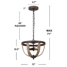 Kylie Distressed Weathered Wood Ceiling Light 139.99