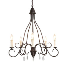 LNC Rustic Chandelier with Crystal Chandelier - 5 Lights-Clearance LNC