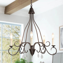 LNC Rustic Chandelier with Crystal Chandelier - 5 Lights-Clearance LNC