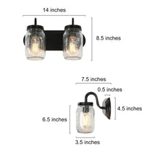 LNC Modern Black Vanity Light-2 light 99.99