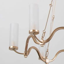 Beatrice Satin Gold Frosted Glass Chandelier 
