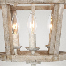 Jay Antique Solid Birch Wood Farmhouse Lantern 