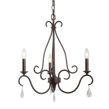 LNC Metal Chandelier with Crystal Drops - 3 Lights 154.99