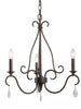 LNC Metal Chandelier with Crystal Drops - 3 Lights 154.99