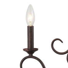 Erin Rustic Iron With Crystal Chandelier 