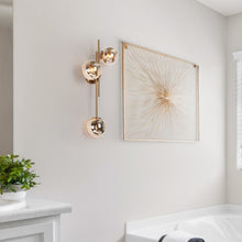 Crithmum 3-Light Glam Brass Globe Wall Sconce