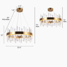 Combrocollia 1-Light 24" Glam Brass Drum LED Chandelier