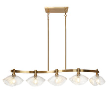 Evangeline 5-Light 44.5" Modern Brass Linear Kitchen Island Light