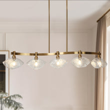 Evangeline 5-Light 44.5" Modern Brass Linear Kitchen Island Light