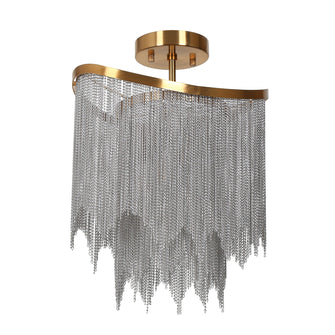 Shoebill 4-Light 13" Glam Brass Semi-Flush Mount Light