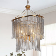 Shoebill 4-Light 18" Glam Brass Empire Crystal Chandelier