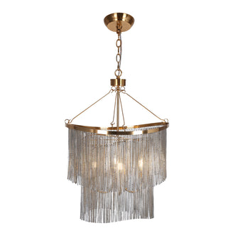 Shoebill 4-Light 18" Glam Brass Empire Crystal Chandelier