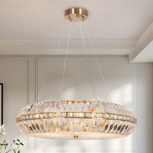 Peathlitberry 10-Light 24" Glam Brass Drum Chandelier