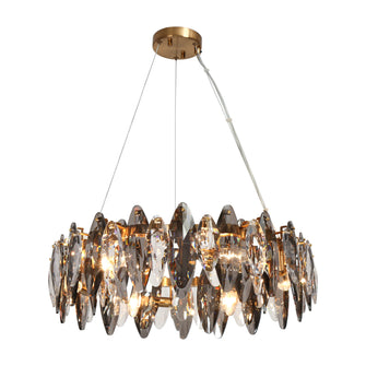 Incandescencia 8-Light 23" Glam Brass Drum Chandelier