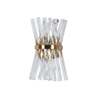 Tadonipkeseismo 2-Light Glam Brass Tube Wall Sconce